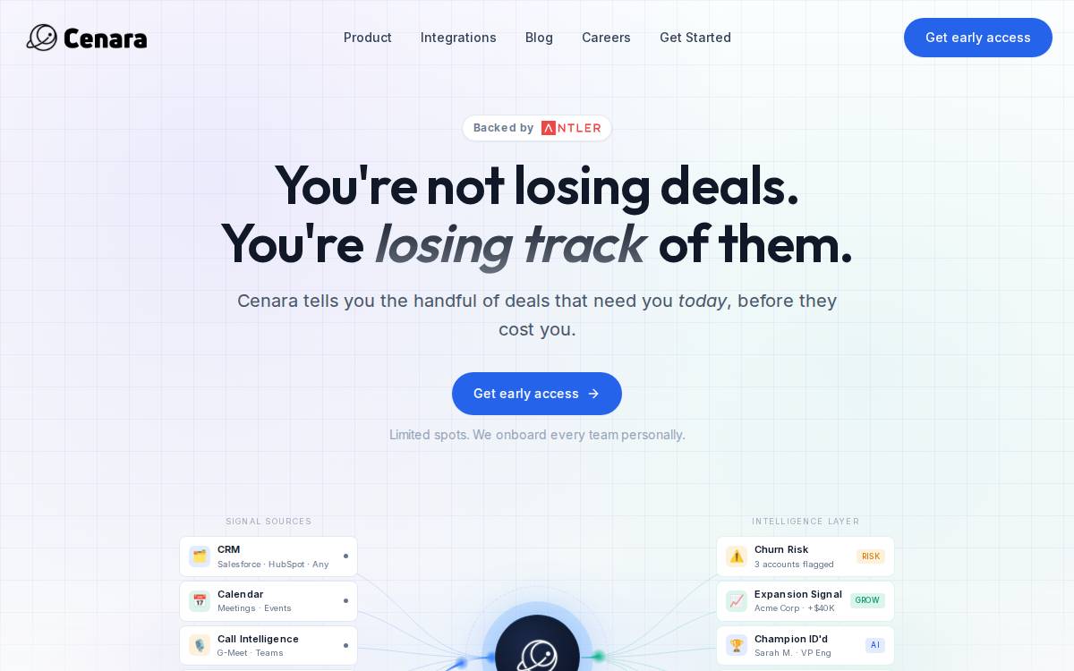 Cenara website preview
