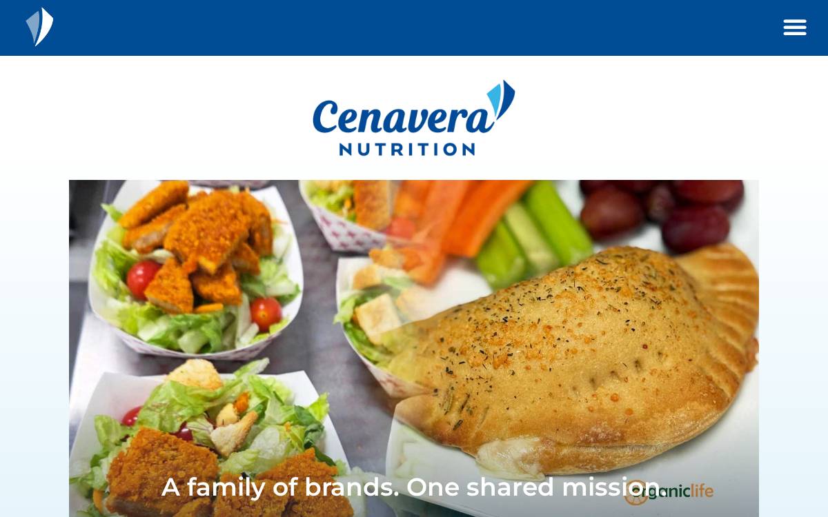 Cenavera Nutrition, LLC website preview