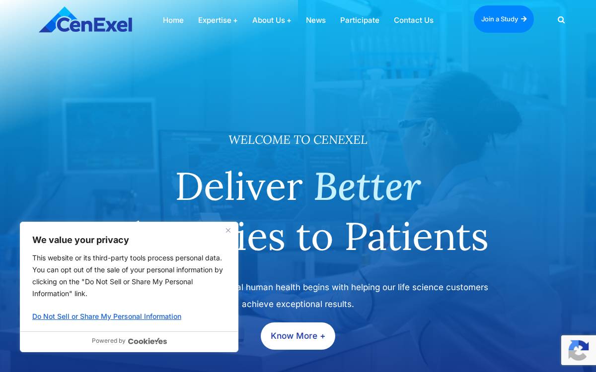 Cenexelresearch website preview