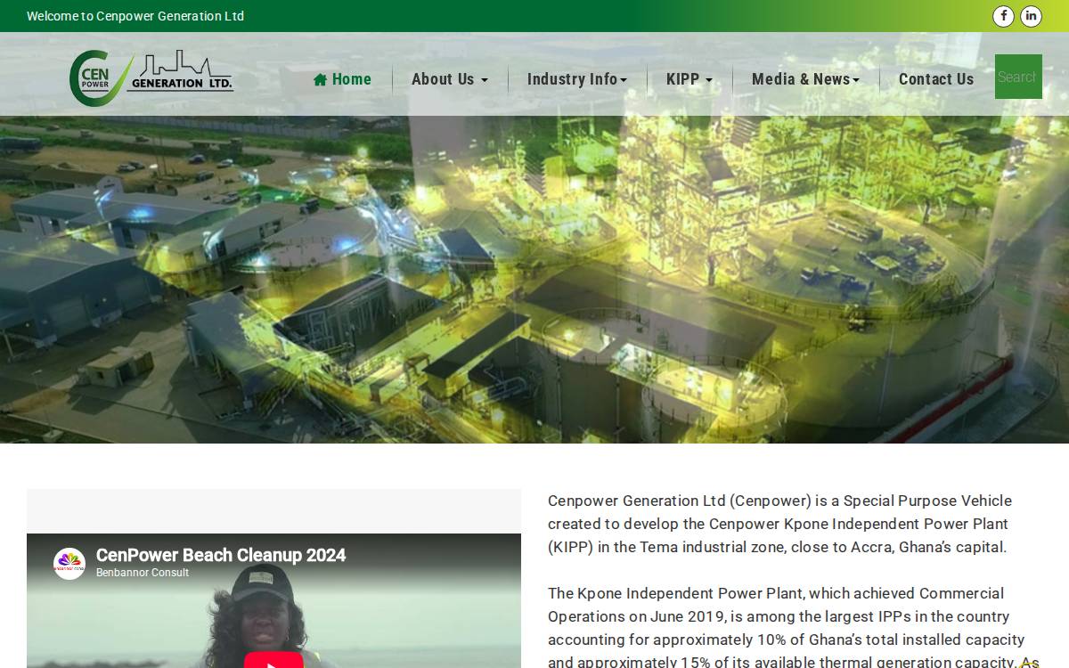 Cenpower website preview