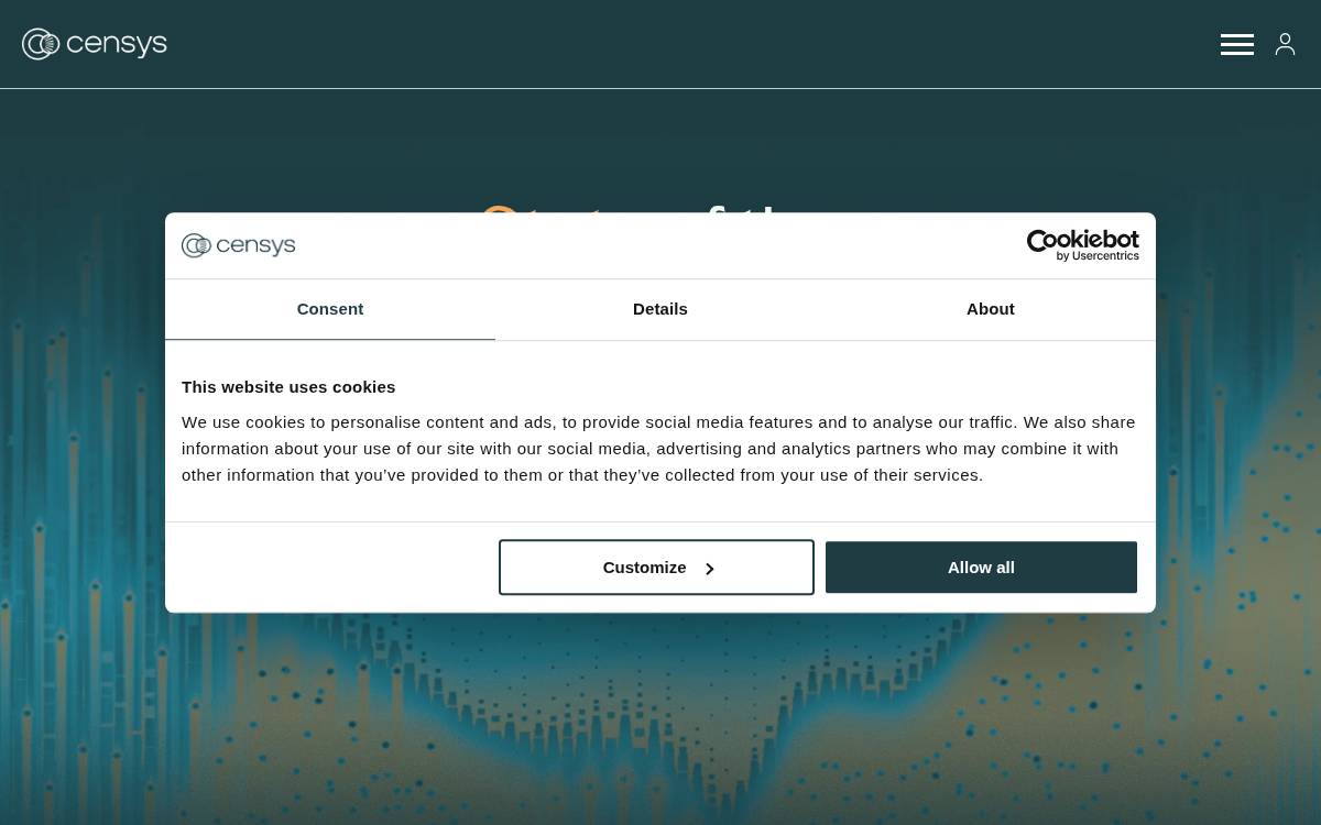Censys website preview