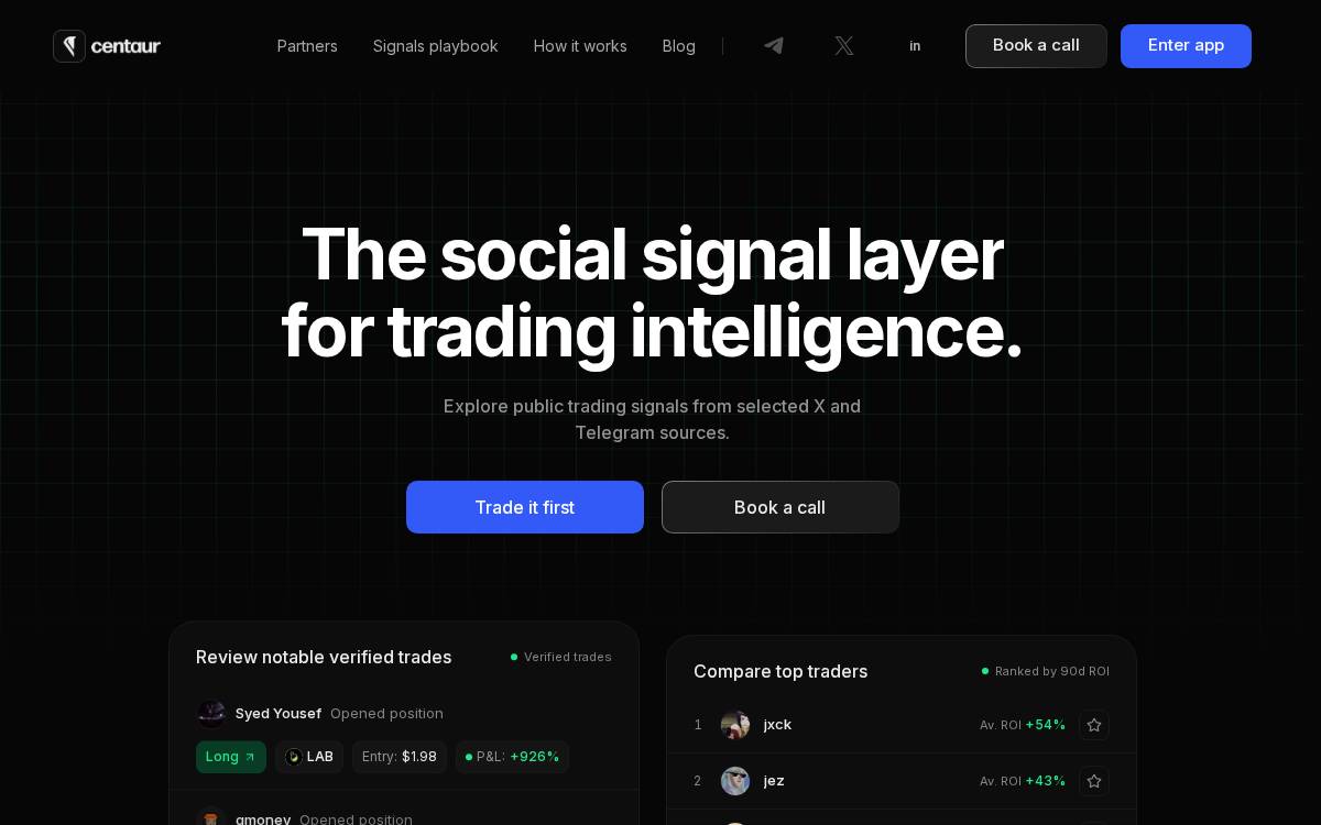 Centaur website preview
