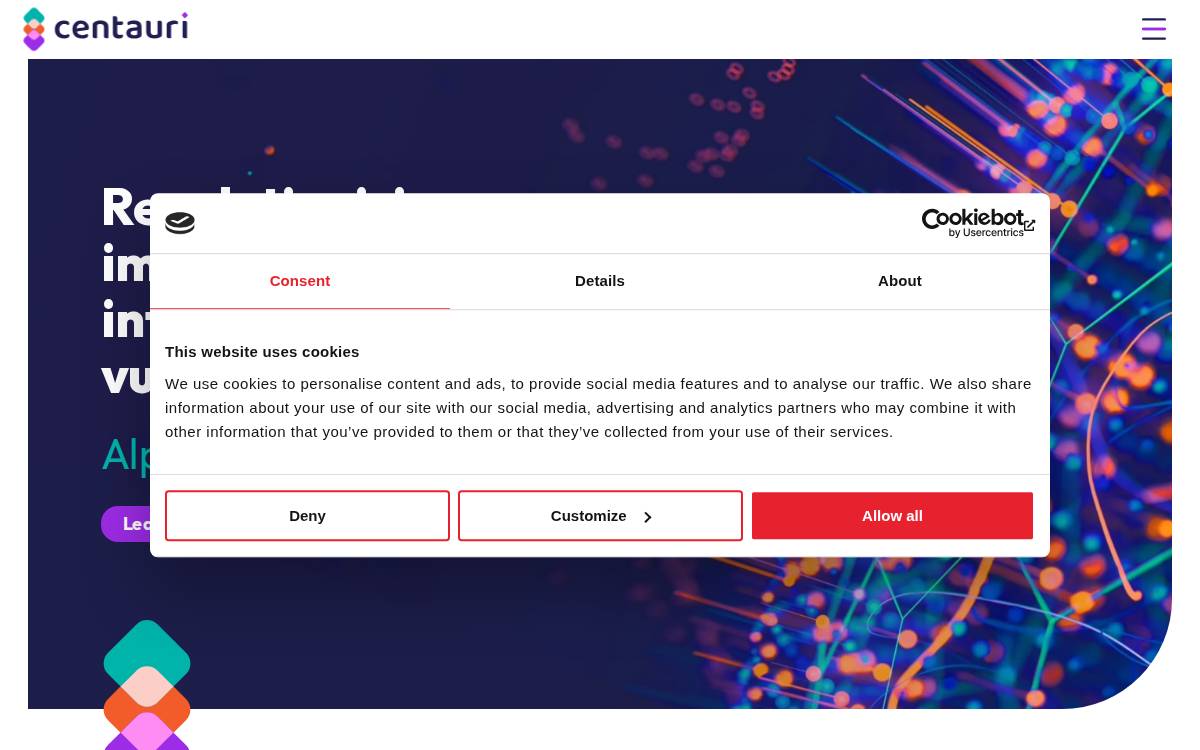 Centauri Therapeutics website preview