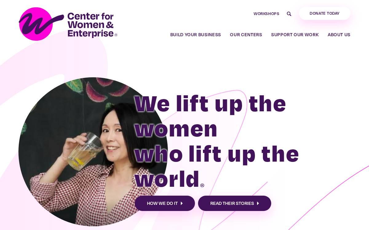 Center for Women and Enterprise website preview