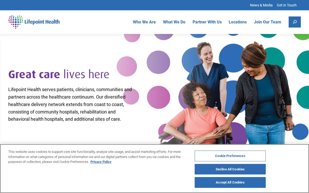 Centerre Healthcare Corporation website preview