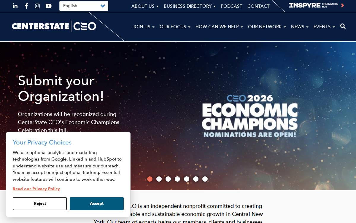 CenterState website preview