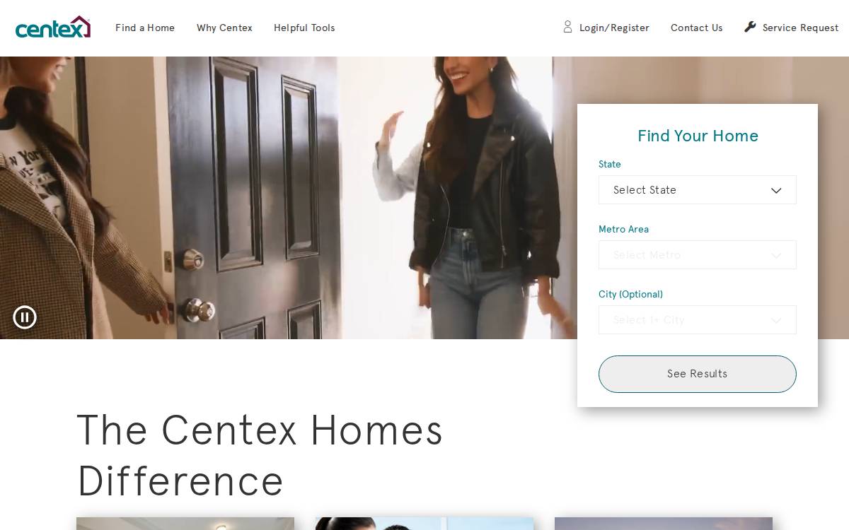 Centex website preview