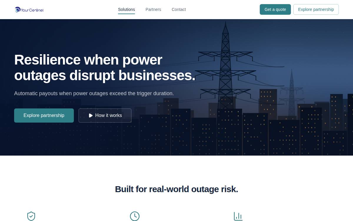 Centinel website preview