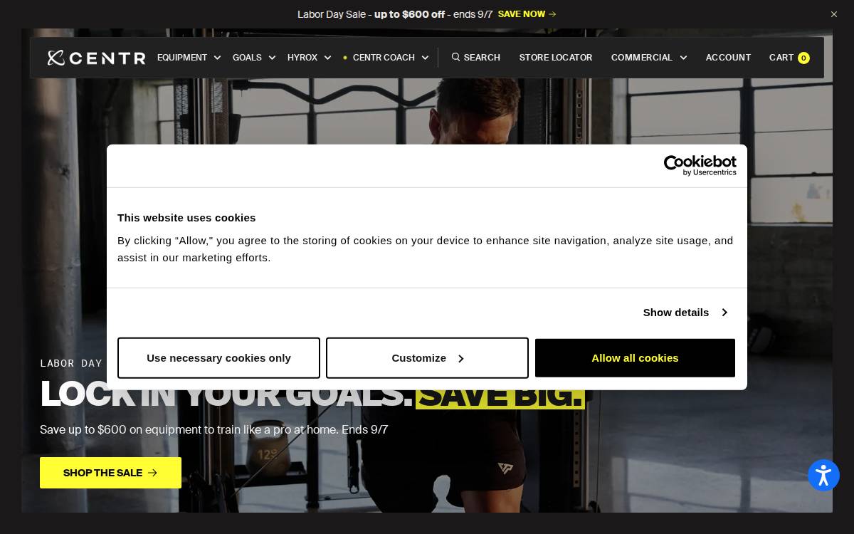 Centr website preview