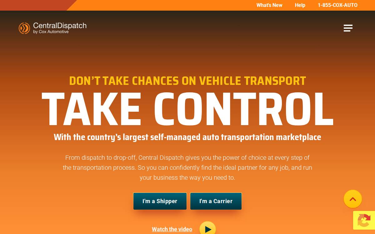 Central Dispatch website preview