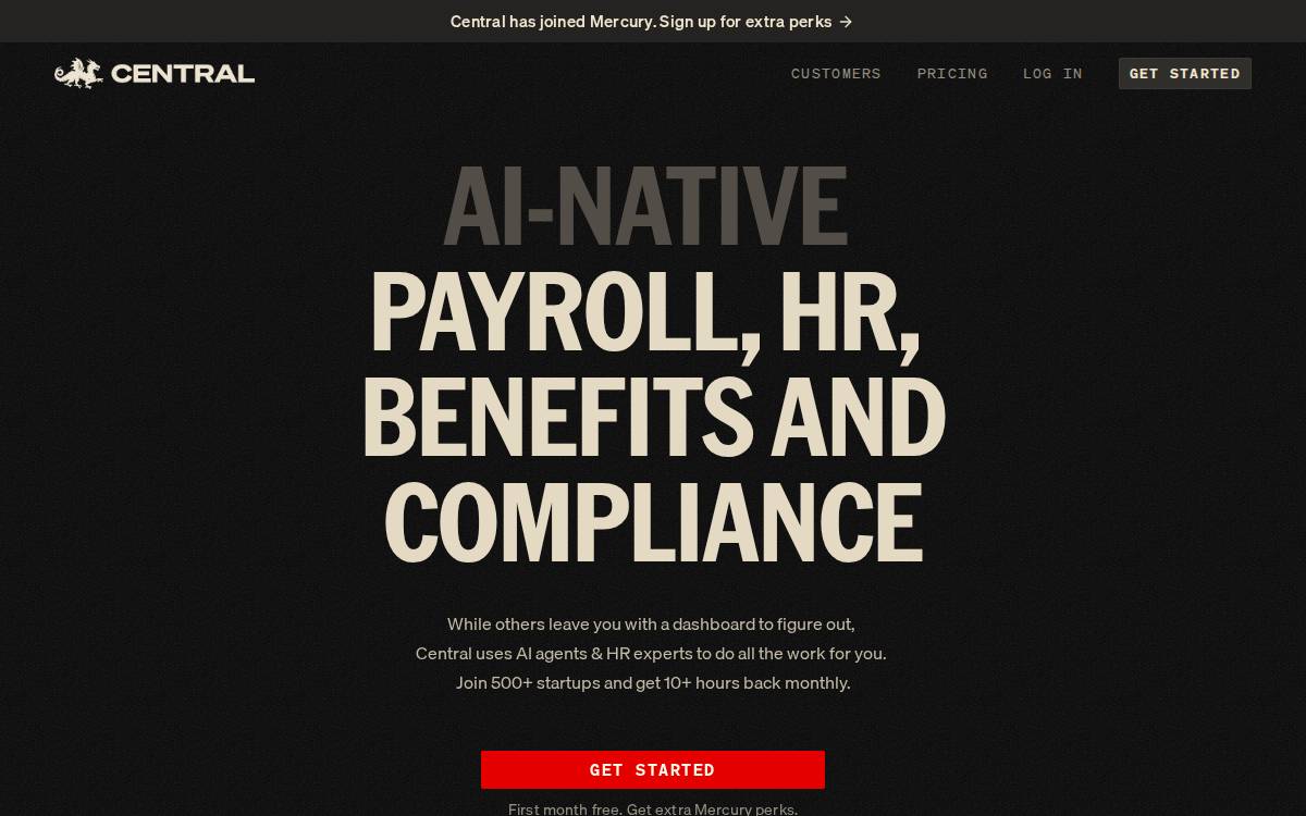Central website preview