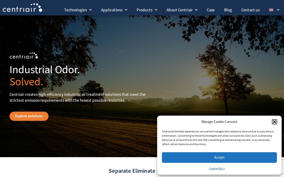 Centriair website preview