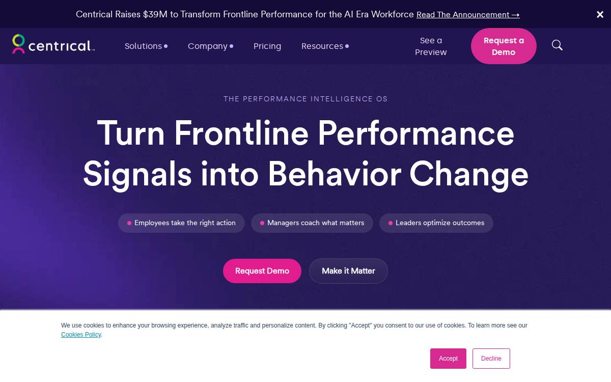 Centrical website preview