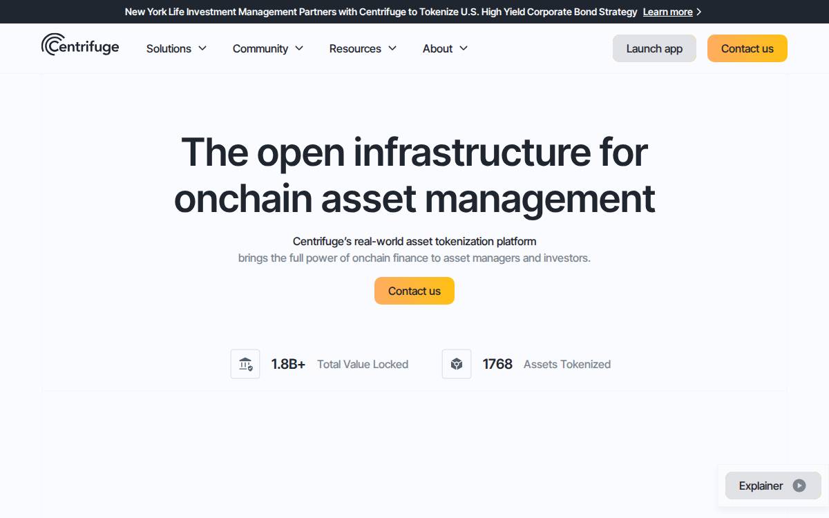 Centrifuge website preview