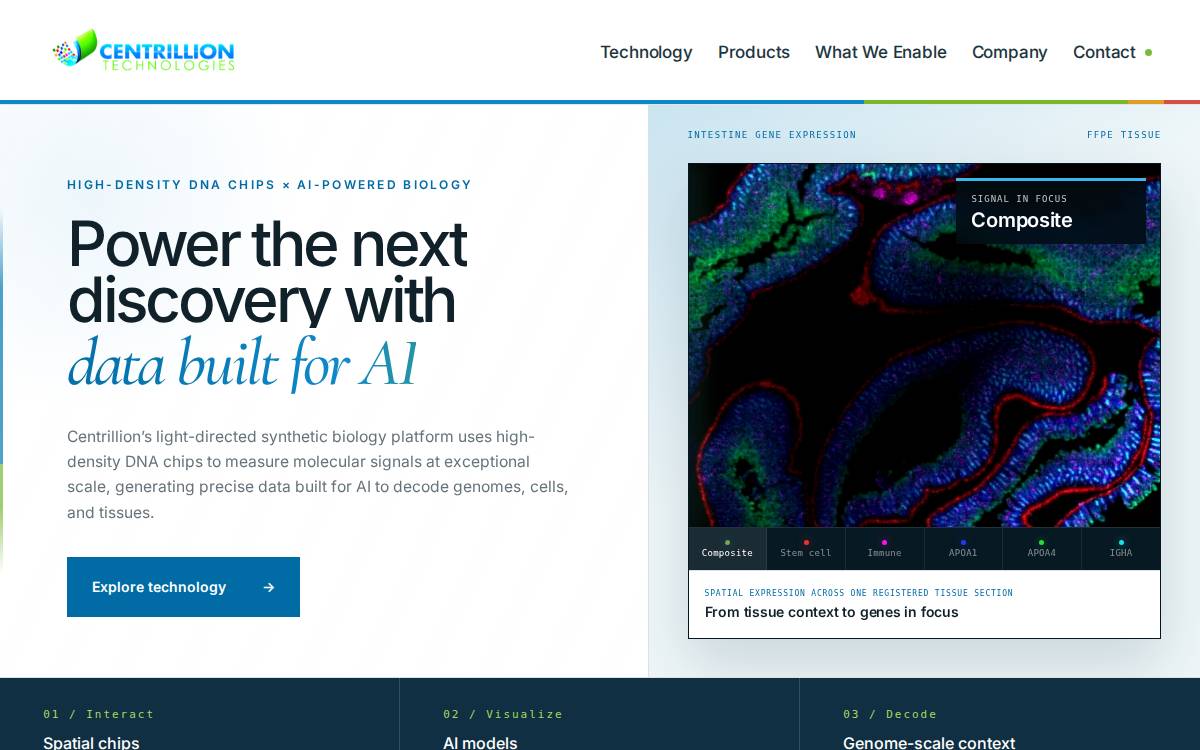 Centrillion Technologies website preview
