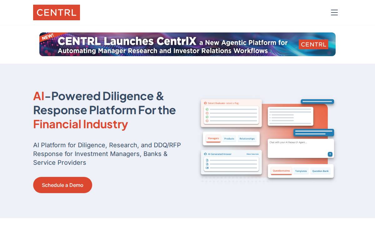 CENTRL website preview