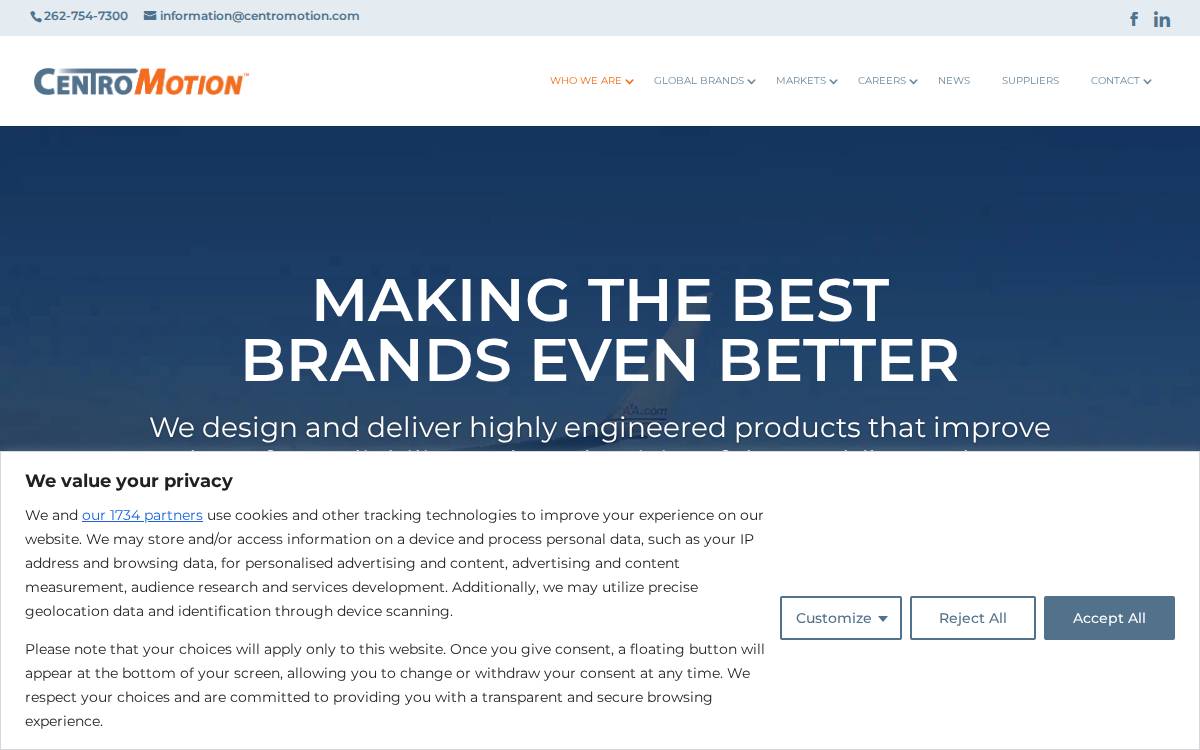 Centromotion website preview