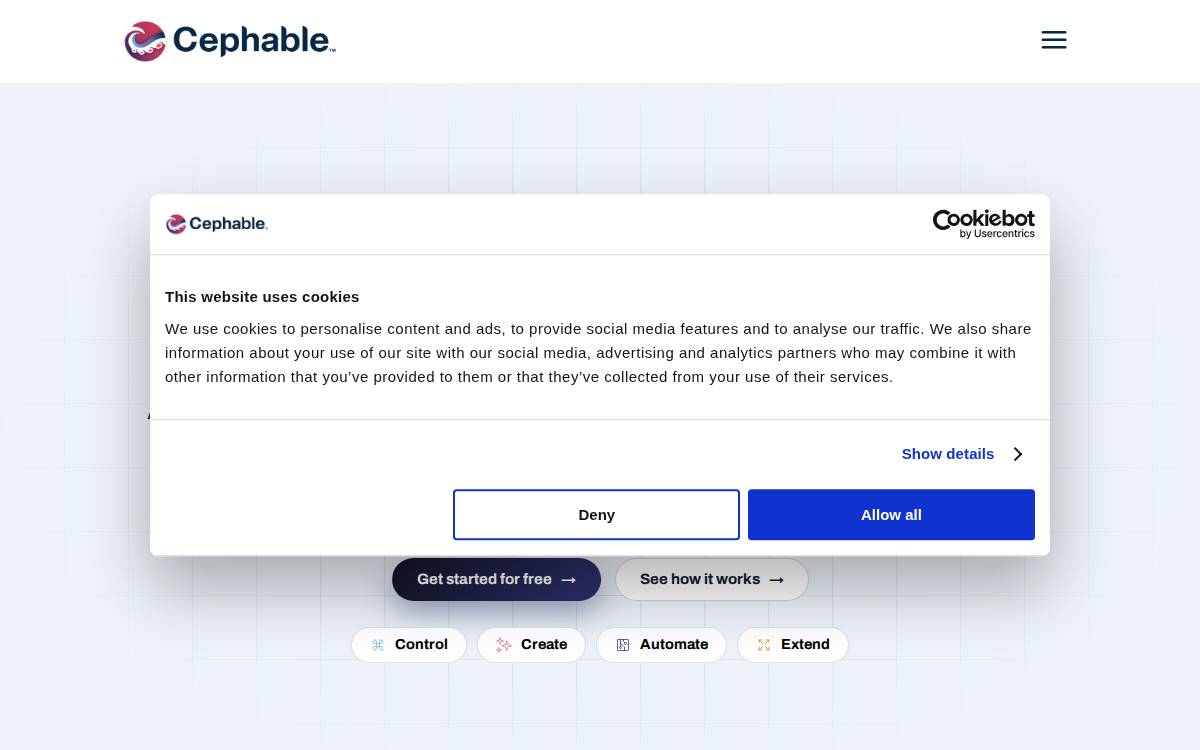 Cephable website preview