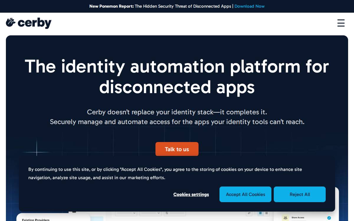 Cerby website preview
