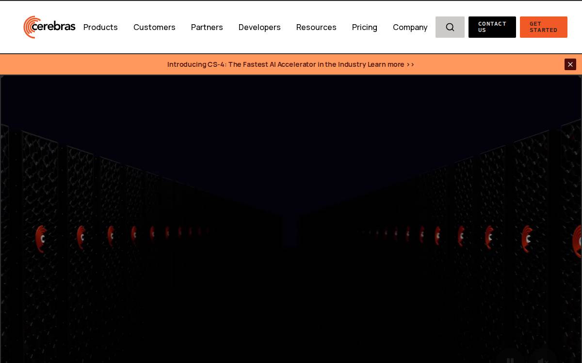Cerebras website preview