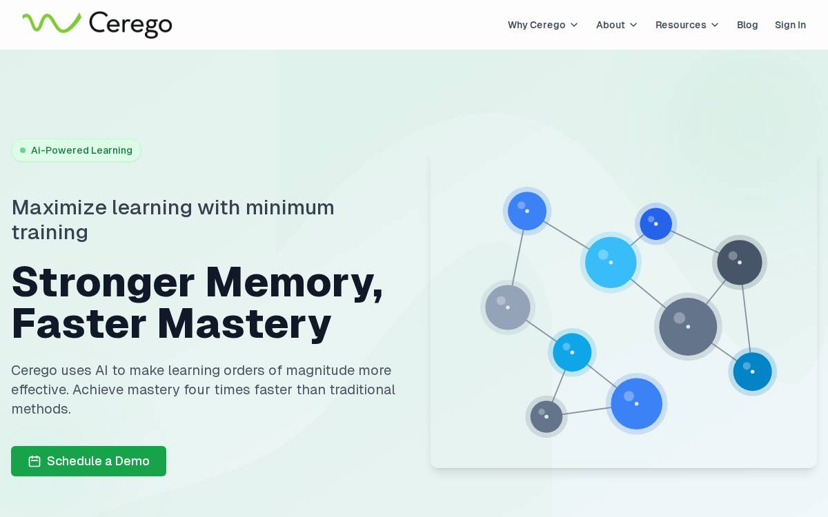 Cerego website preview