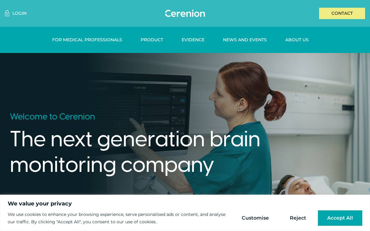 Cerenion website preview