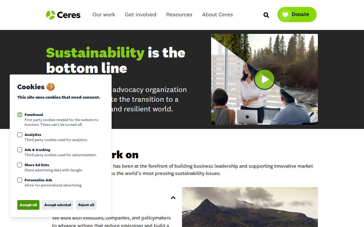 Ceres website preview