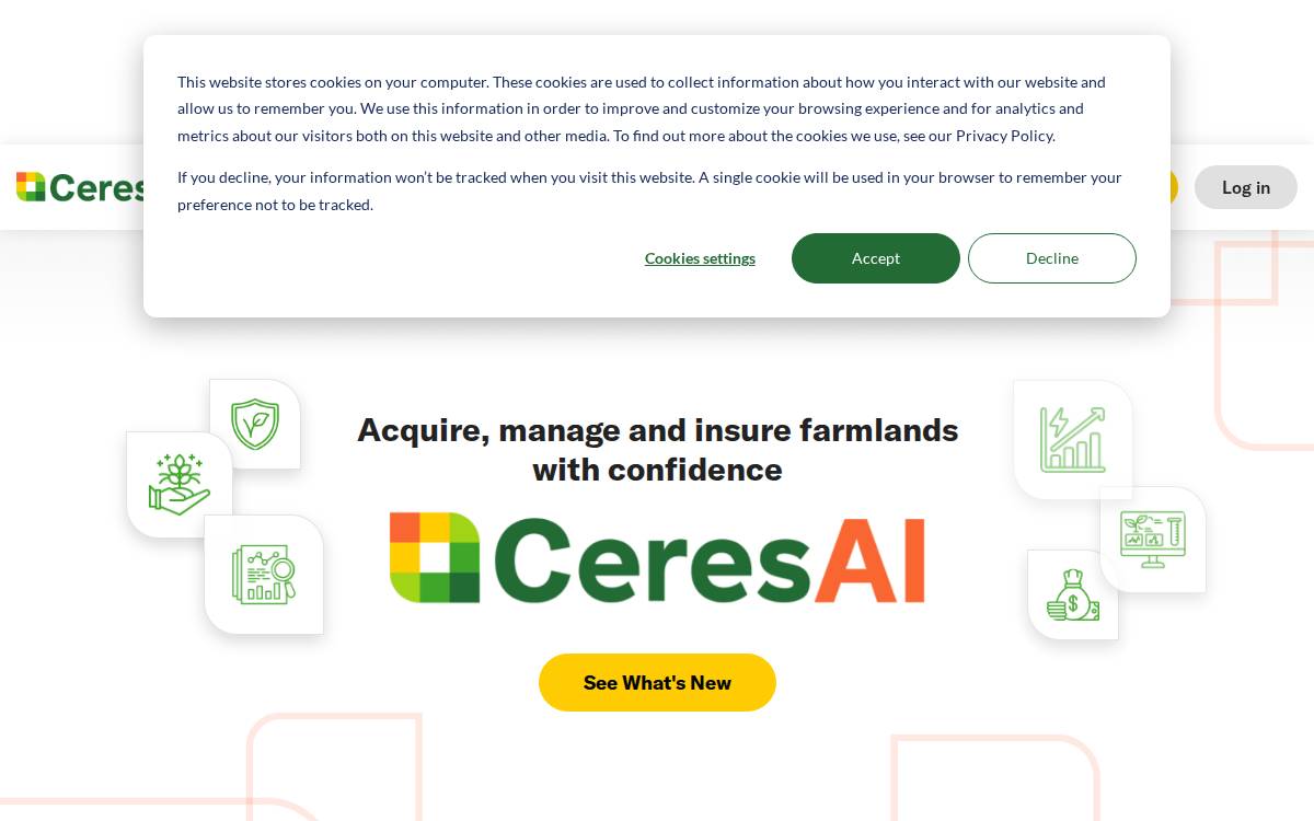 Ceres Imaging website preview
