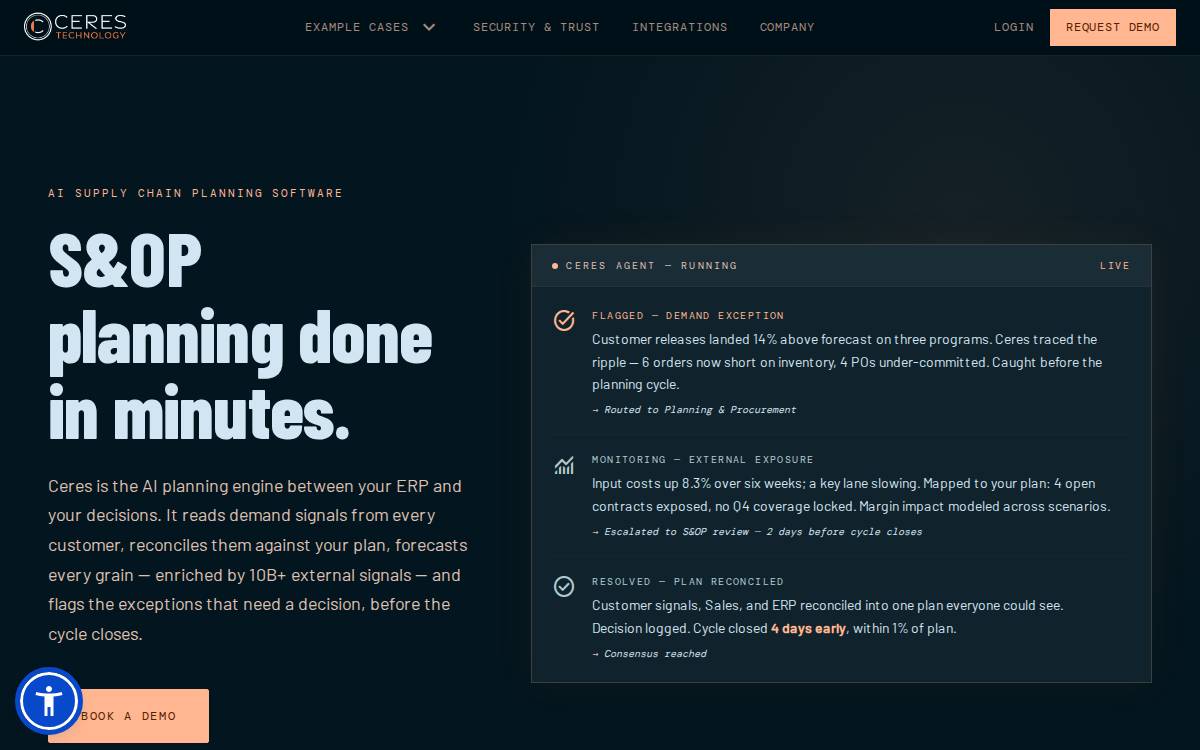 Ceres Technology website preview