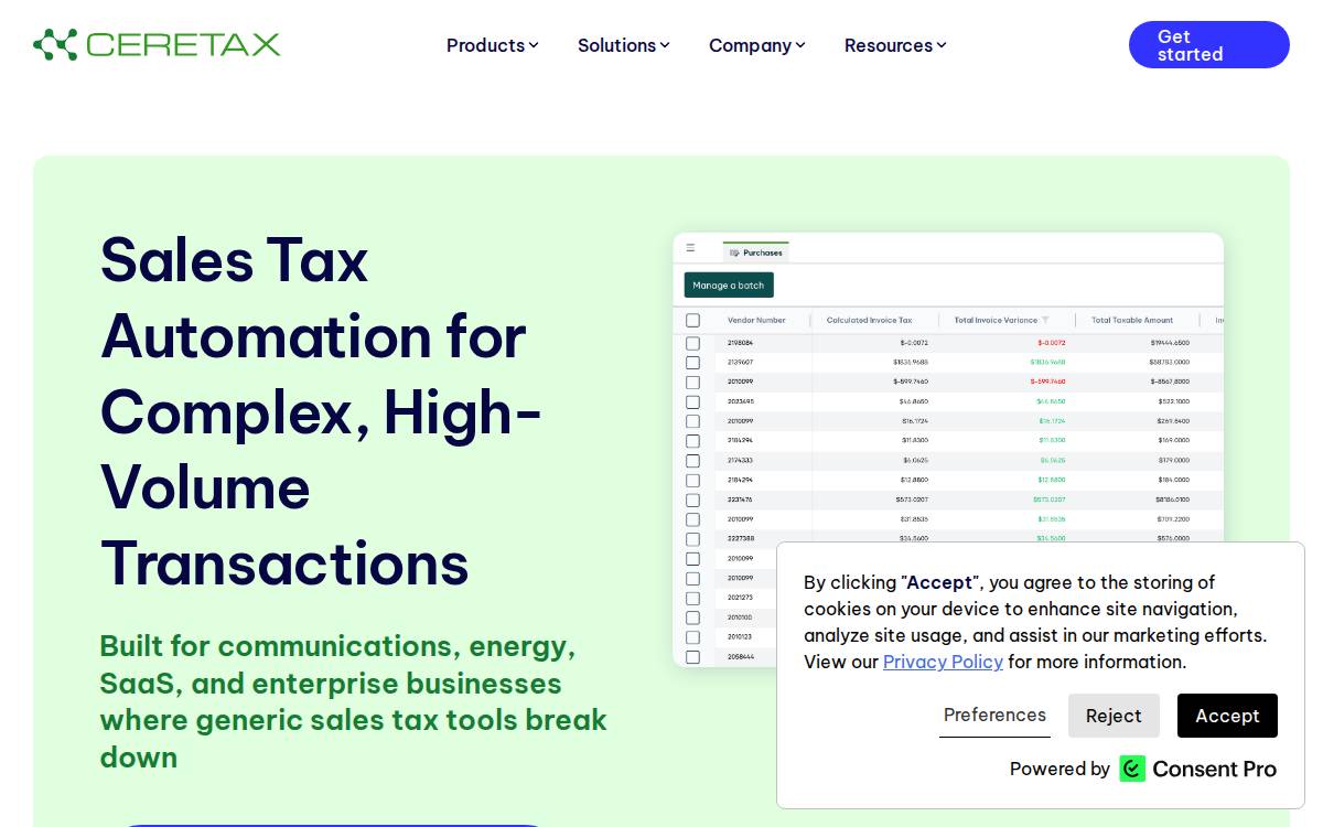 Ceretax website preview