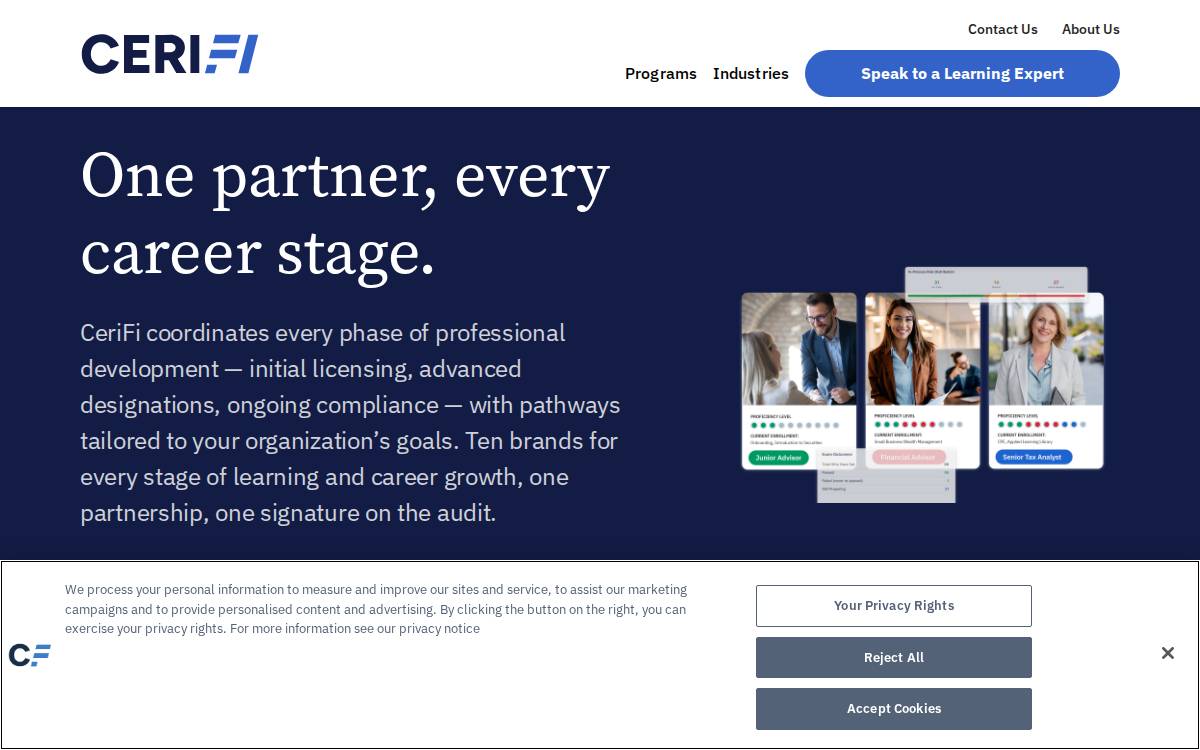 CeriFi website preview