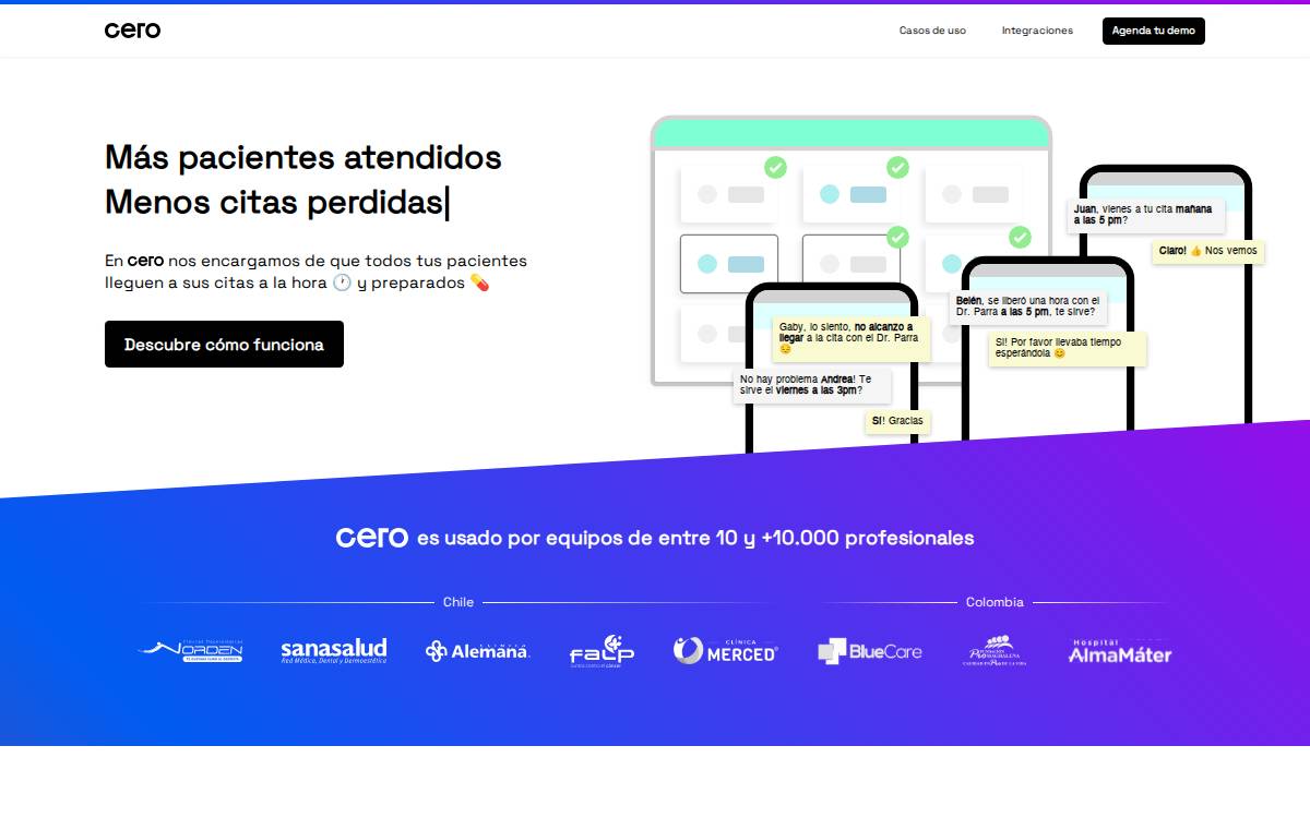 Cero website preview