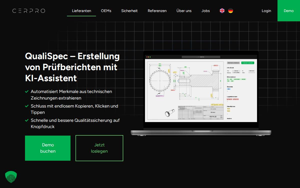 CERPRO website preview