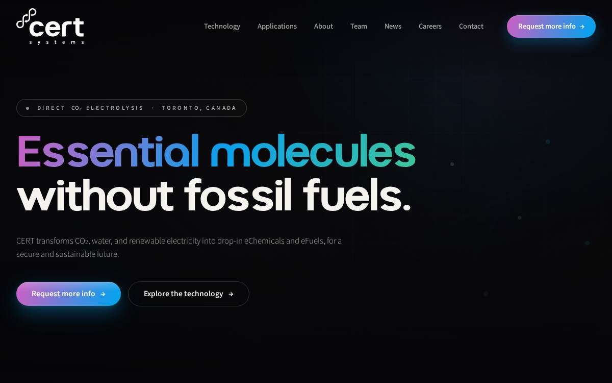 CERT Systems website preview