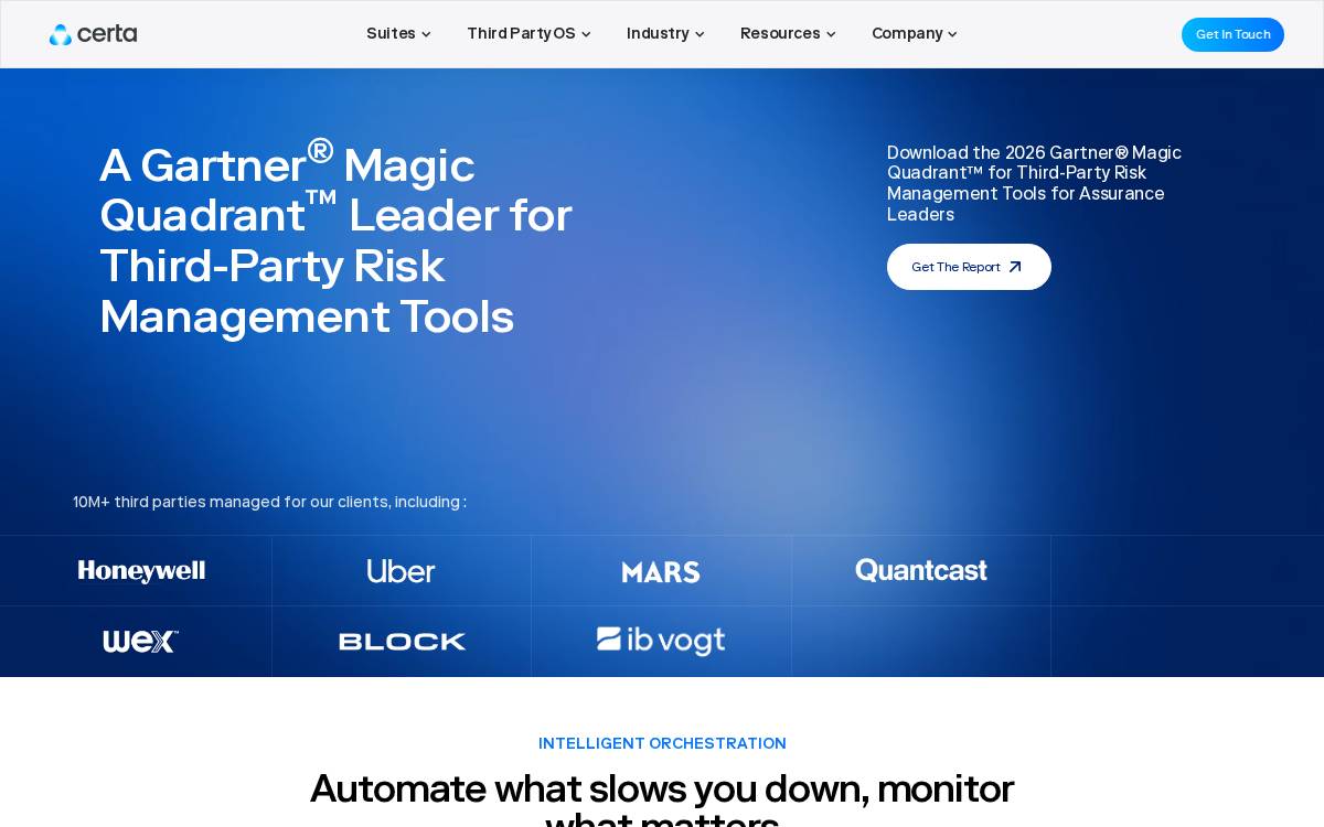Certa website preview