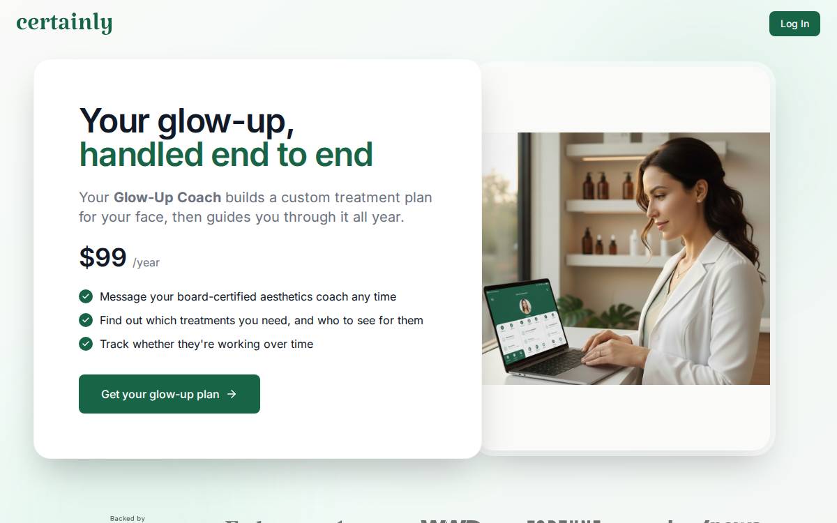 Certainly Health website preview