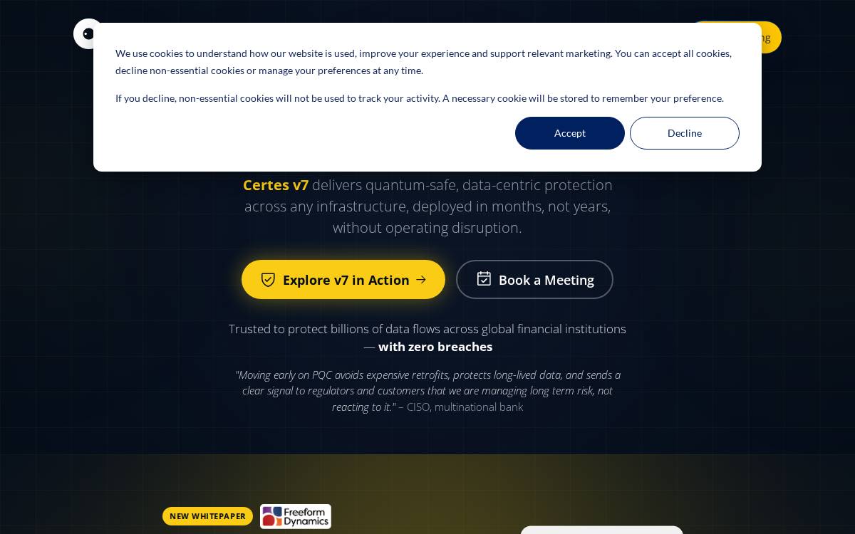 Certes Networks website preview