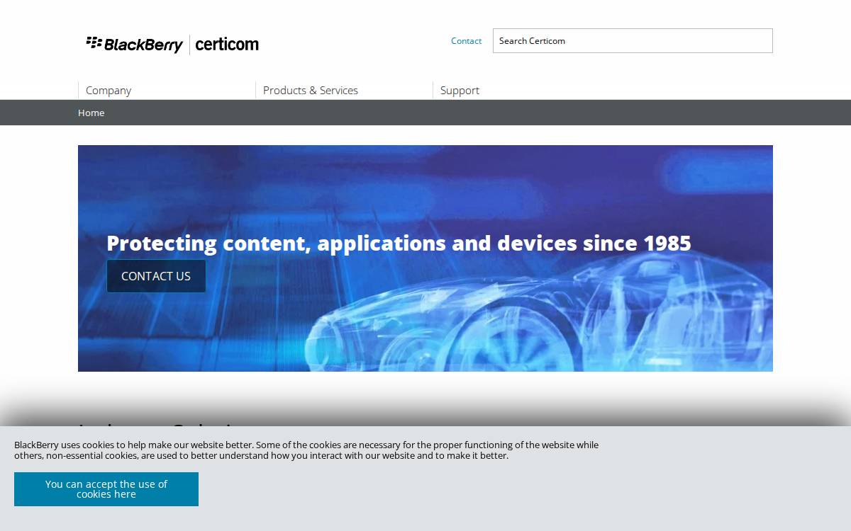 Certicom website preview