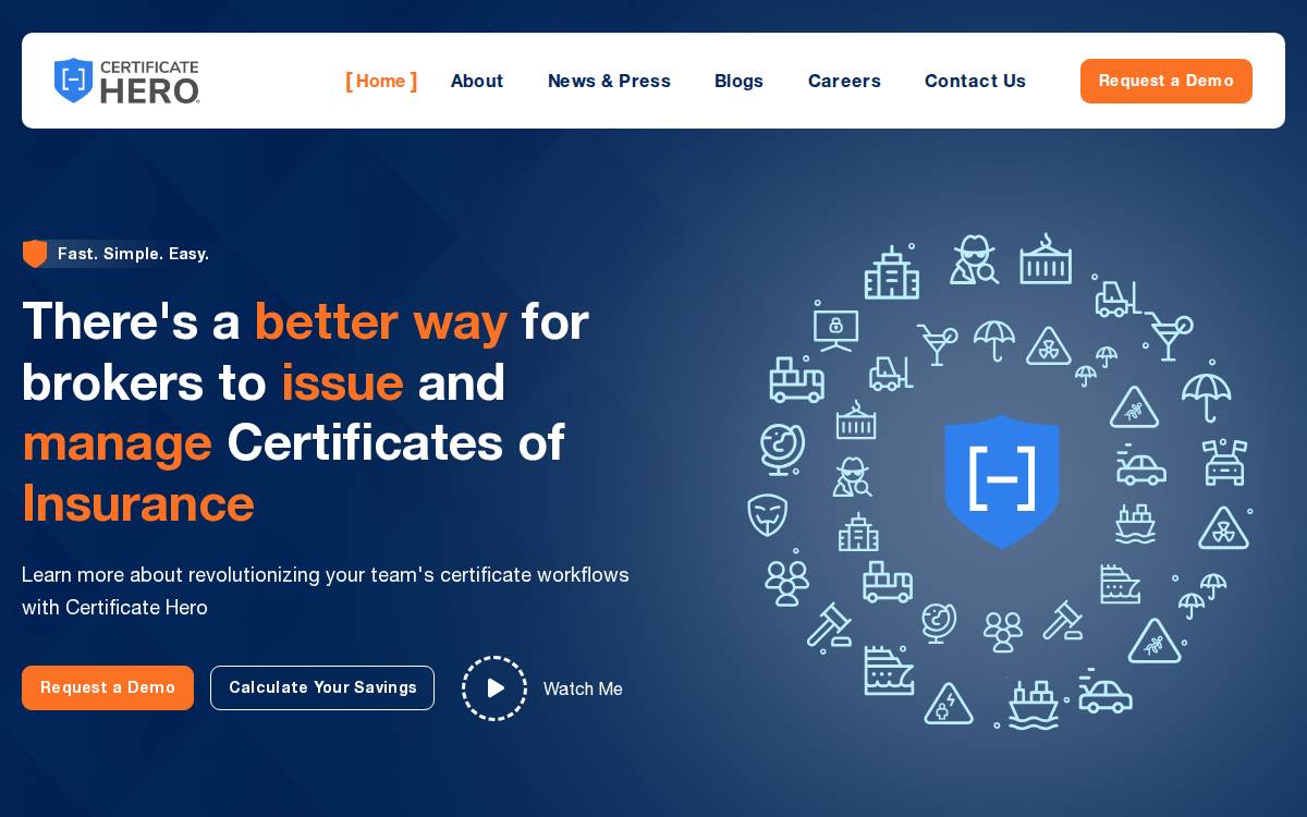 Certificate Hero website preview