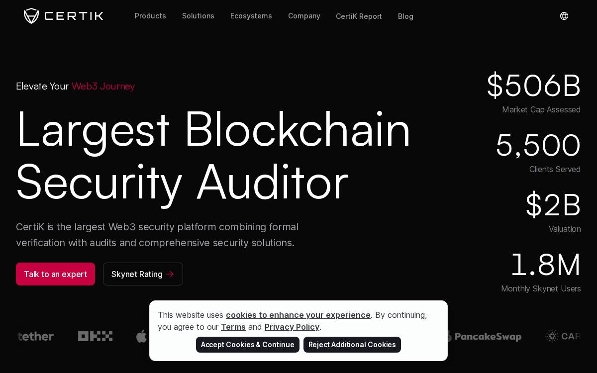 Certik website preview