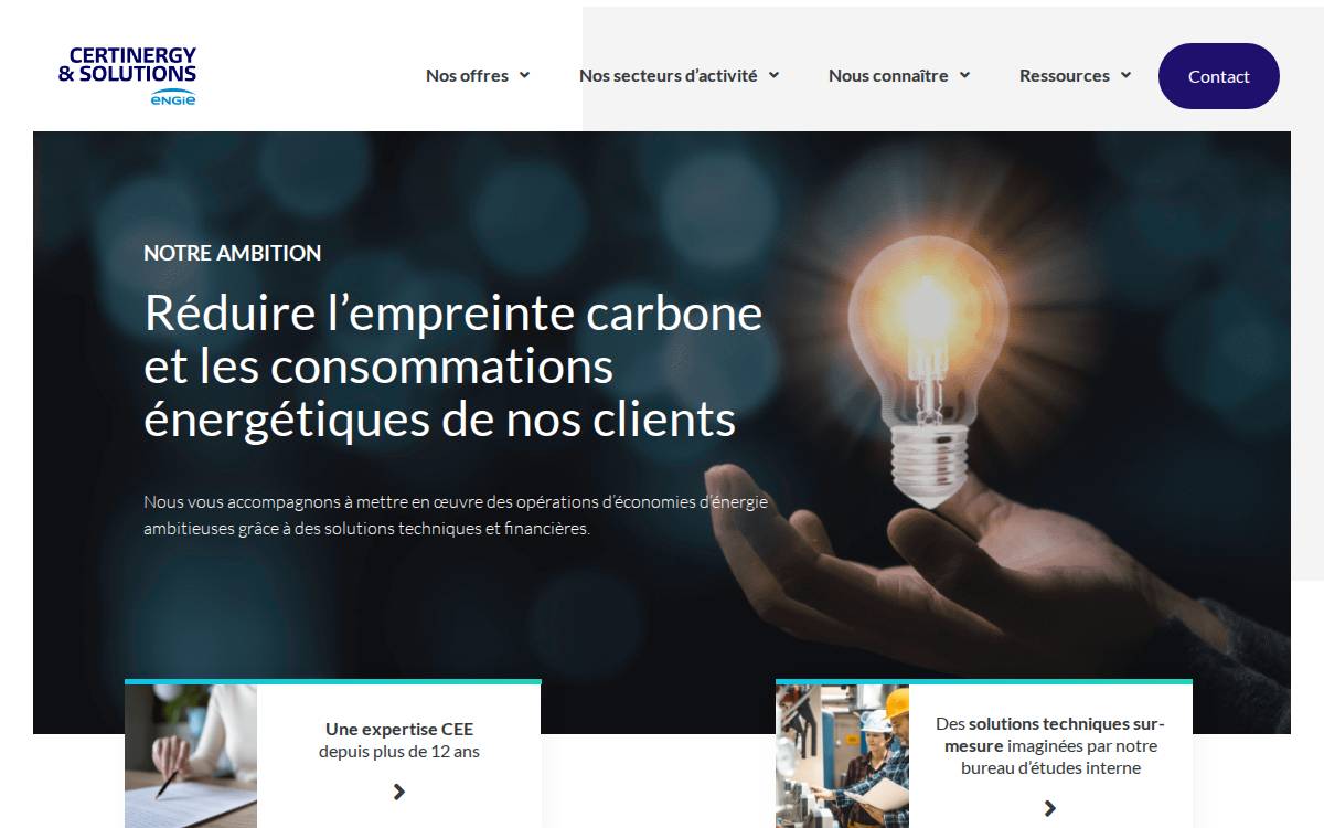 CertiNergy website preview