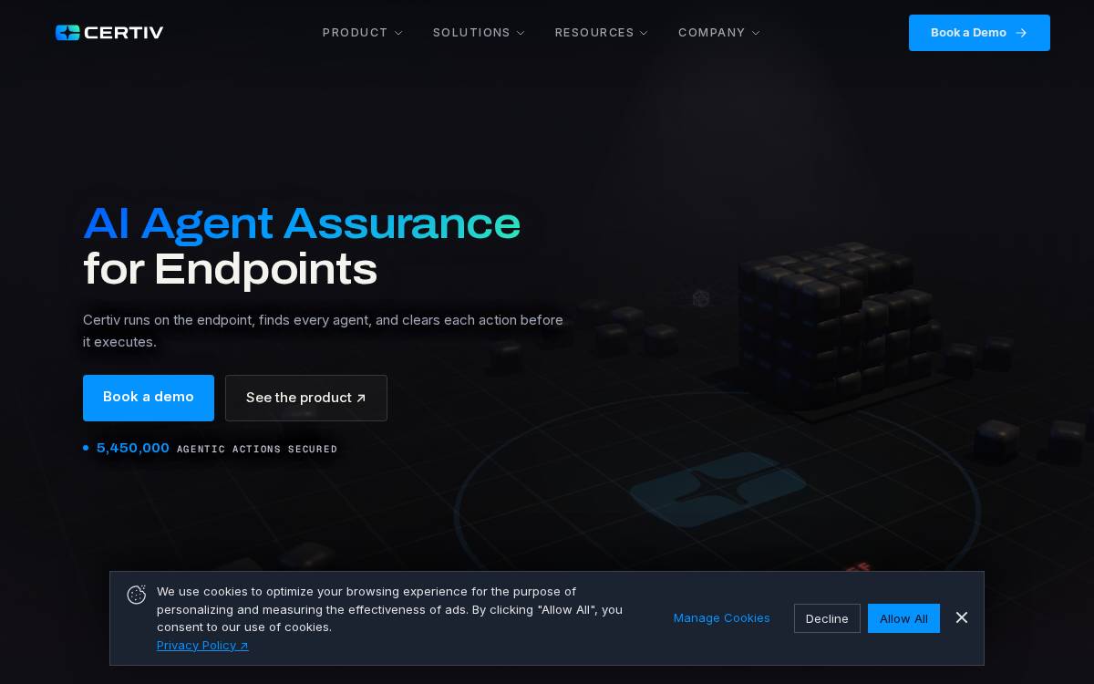 Certiv website preview