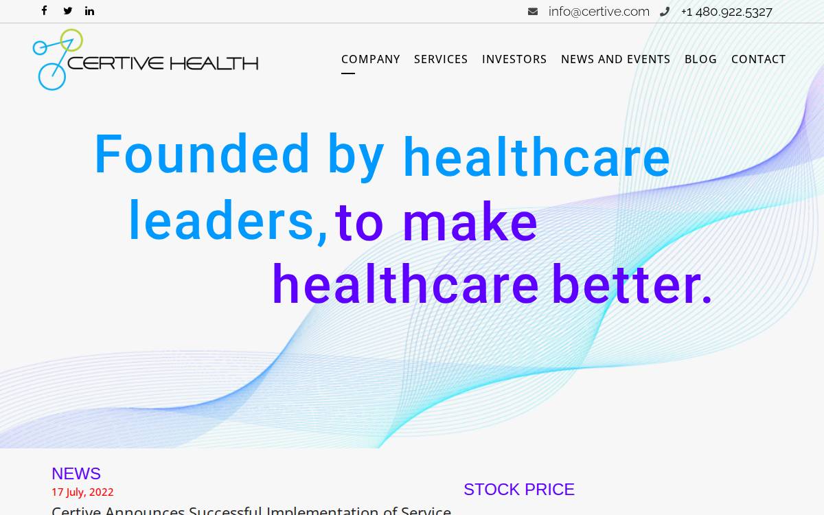 Certive Solutions website preview