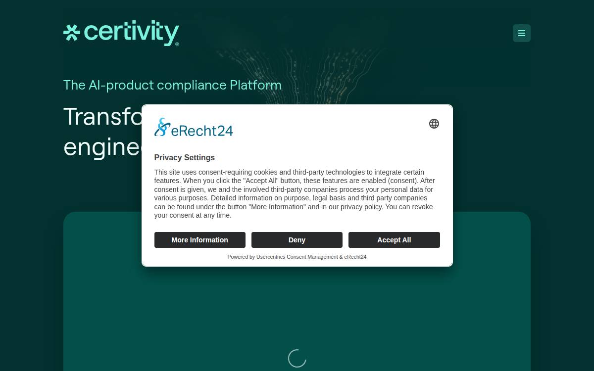 Certivity website preview