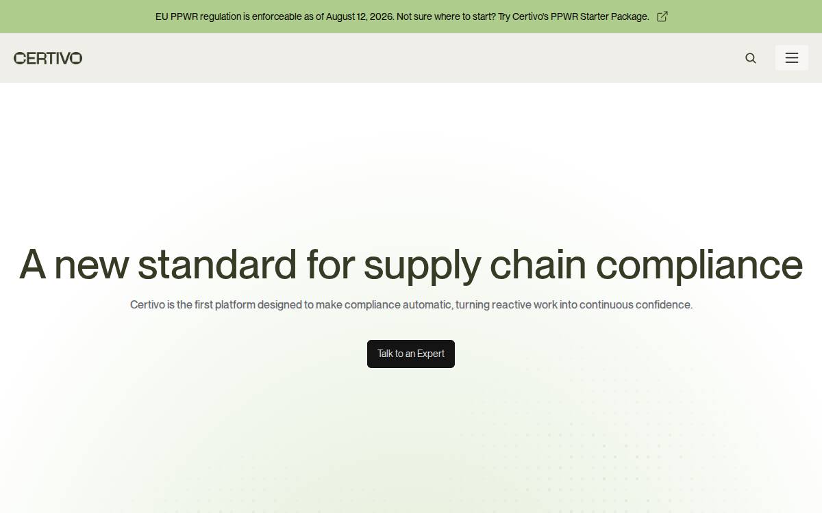 Certivo website preview