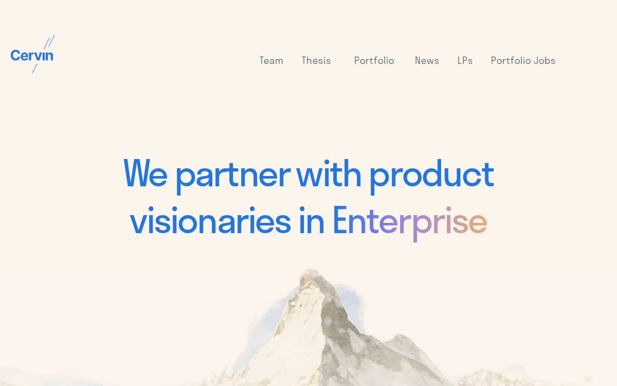 Cervin website preview