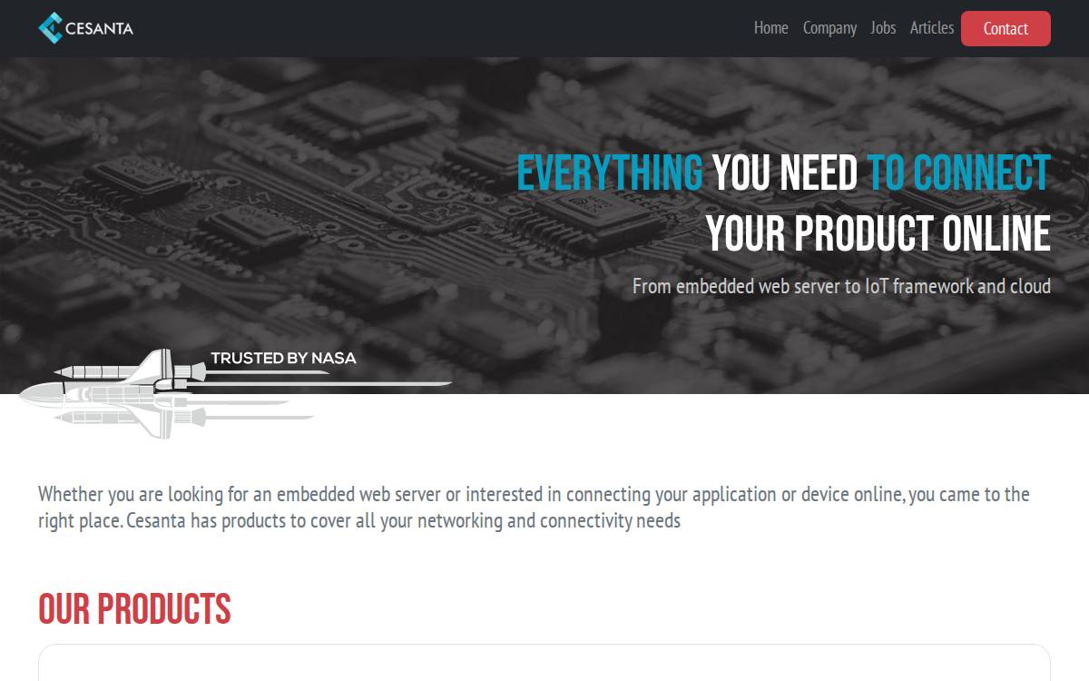 Cesanta website preview