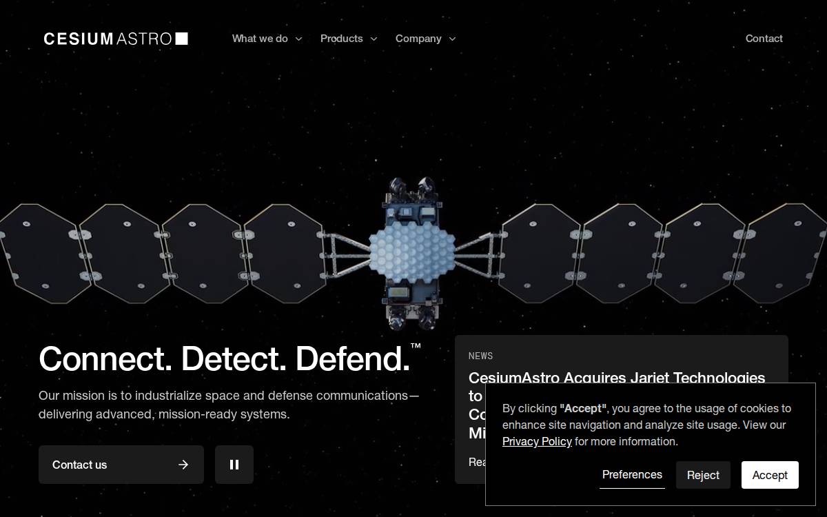 Cesium Astro website preview