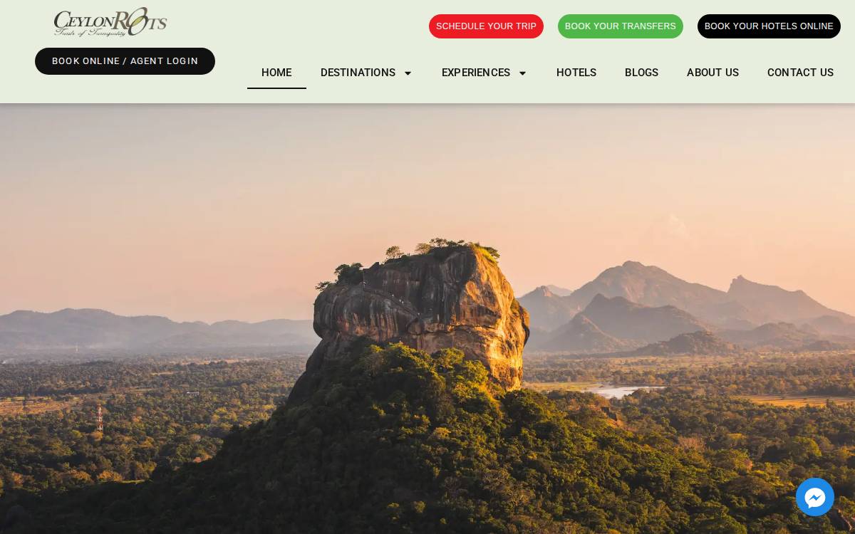 Ceylon Roots website preview