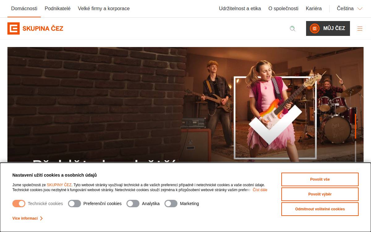 Cez website preview